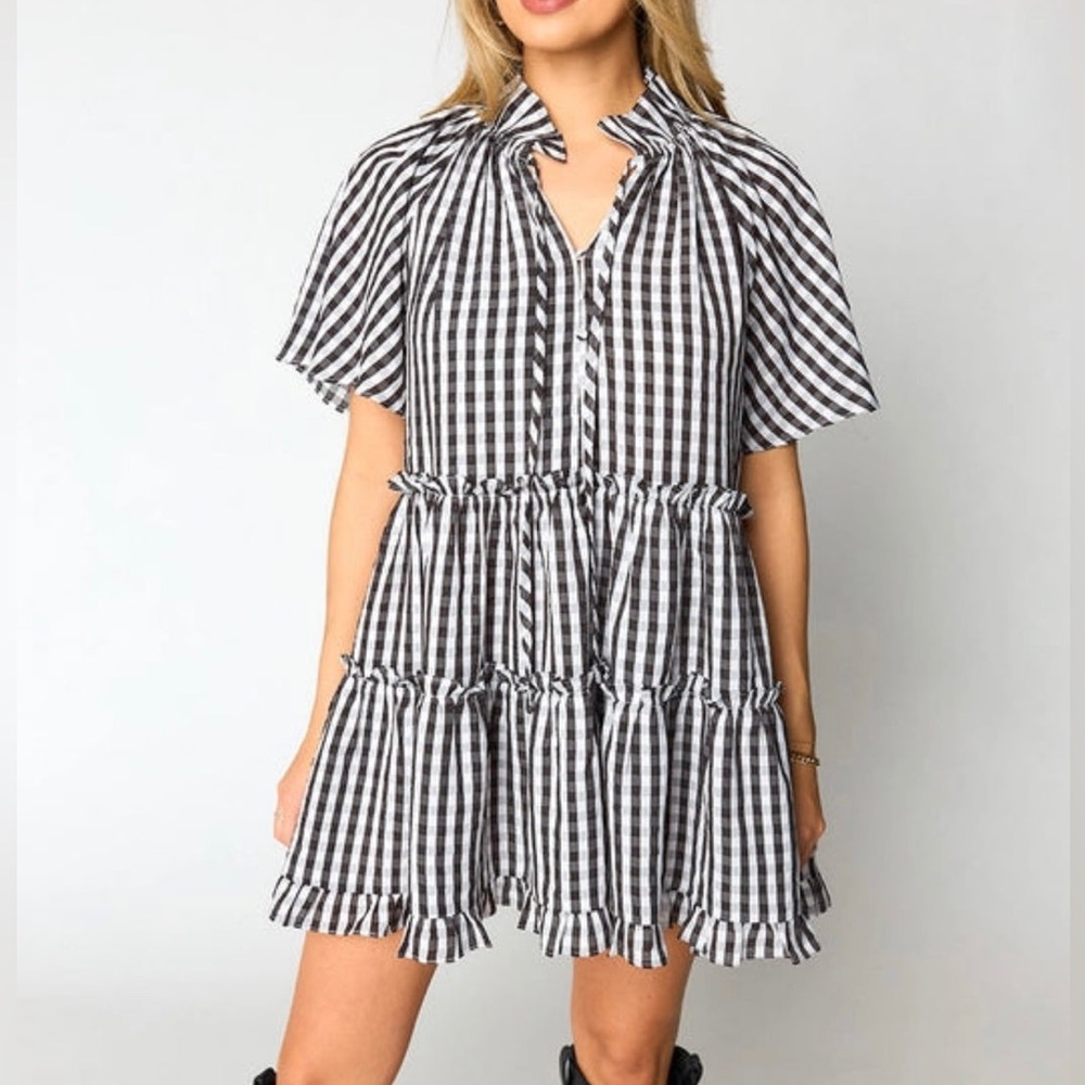 BuddyLove Black and White Checkered Dress